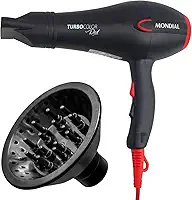 Secador De Cabelo Com Difusor Cachos Mondial Turbo Color Red 1900W - 127v
