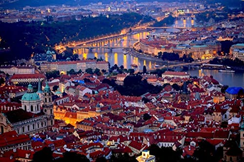 Rompecabezas para adultos de 8000 piezas Rompecabezas del castillo de Praga Regalos para niños y...