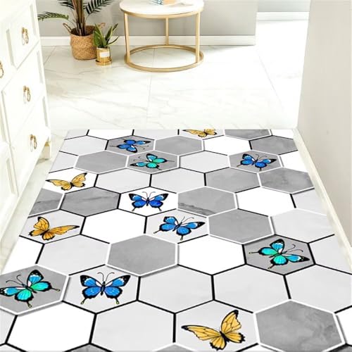 Tapis decoration chambre ado fille et salon au design hexagonal - 2