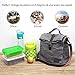 KreaSHen Insulated Waxed Canvas Lunch Bag, Adjustable Shoulder Strap and Handle, Water Resistant (Grey)