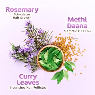 Mamaearth Rosemary Hair Oil with Rosemary & Methi Dana 150ml (5.07 Fl Oz)