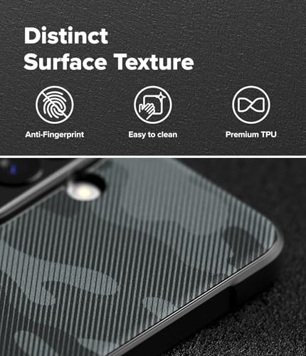 Image of Ringke Onyx for Samsung Galaxy A57 [Anti-Fingerprint Texture] Slim-Fit Lightweight Shockproof Protective Case Back Cover with Non-Slip Side Grip - Camo Black