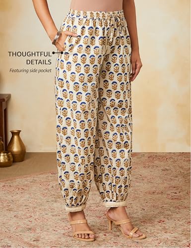Image of Amazon Brand - Myx Women Silk Chanderi Handblock Printed Authentic Kurta Set with Dupatta (Bagru Print) (Available in Plus Sizes)