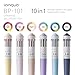 languo 60 Colors Multicolor Pen, 6PCS 10-in-1 Multicolor Ballpoint Pen Set, 0.8mm Tip Retractable Colored Pens for Drawing and Writing, School Office Art Supplies