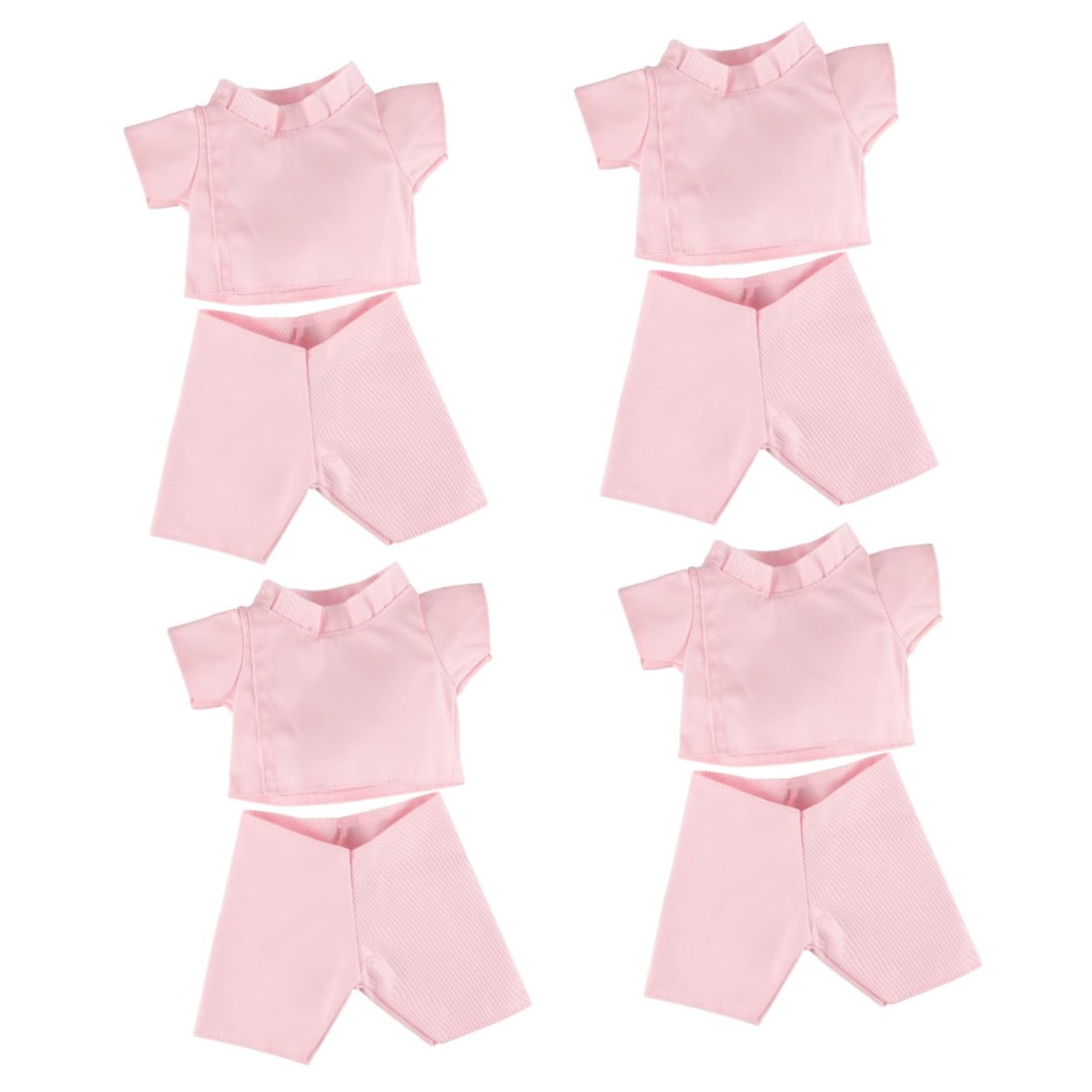 Abaodam 4 Sets Delicate Bear Dolls Costumes Reversible Stuffed Animals Outfits Doll Decor Soft Fabric