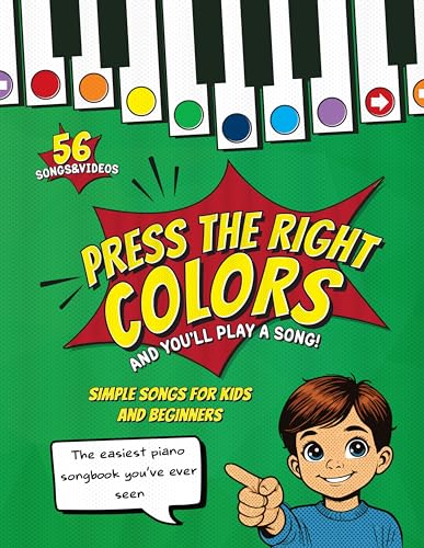 Press the right colors and you’ll play a song!Simple Songs For Kids & Beginners + Videos: The easiest piano songbook you've ever seen (English Edition)
