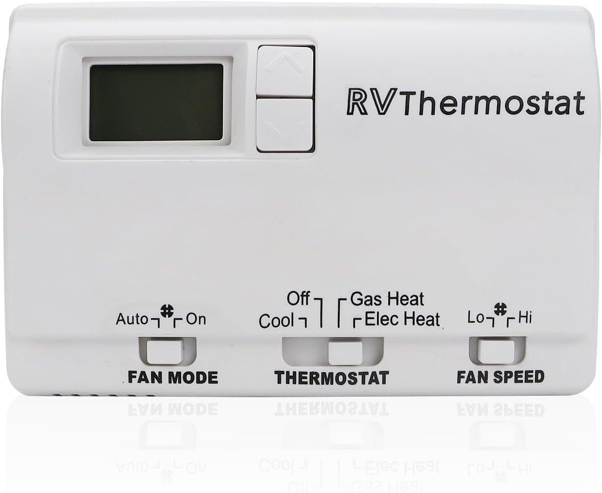 USTAR Upgraded RV 6536A3351 Digital Thermostat Compatible with Coleman Mach, Wall-Mounted, White, Two-Stage Digital Thermostat Fit for Heat Pump & Gas Furnace