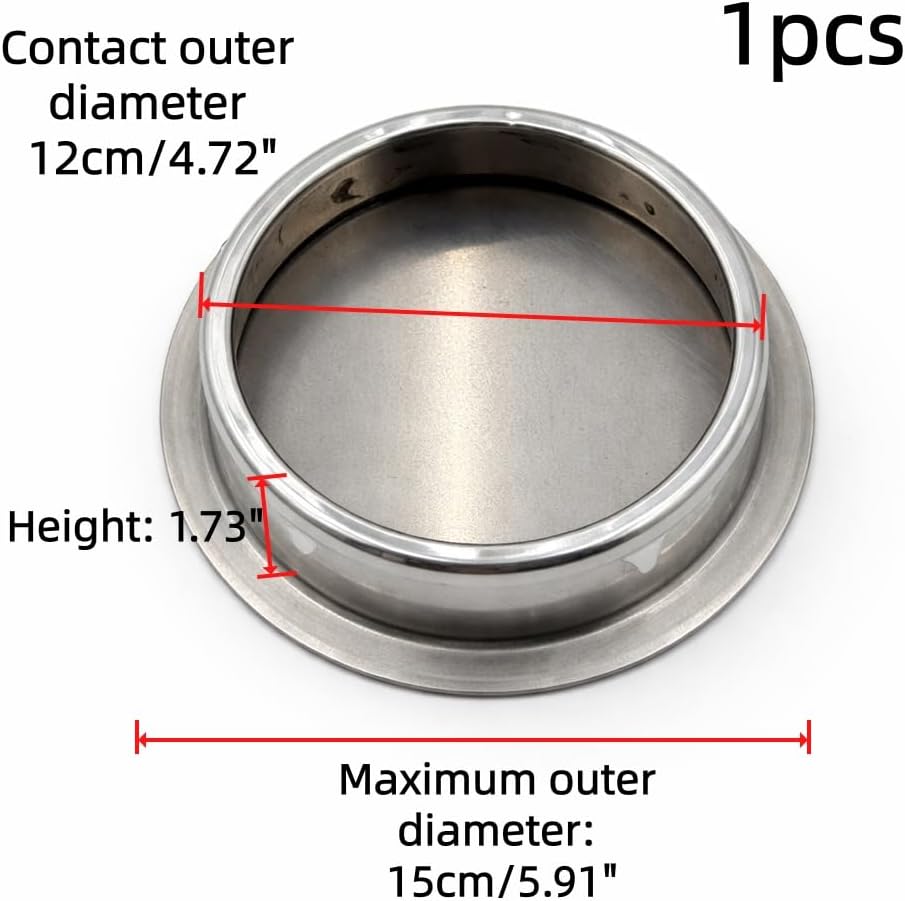 5-Inch Metal Tee Cap, Round Stainless Steel Dryer Vent Cap, Reusable Pipe Plug End Cap Duct Fitting, 1Pcs