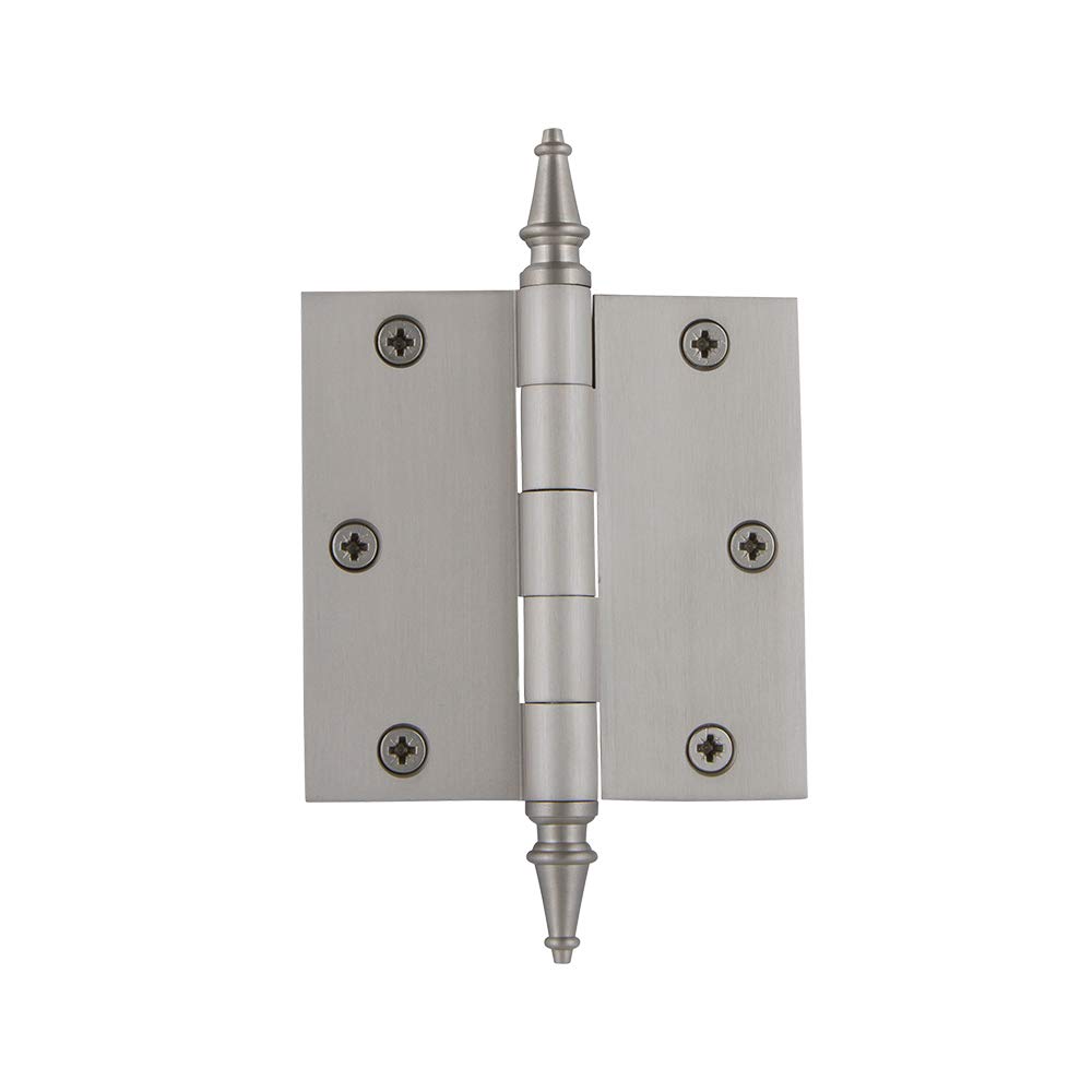 Nostalgic Warehouse Steeple Tip Residential Door Hinge with Square Corners