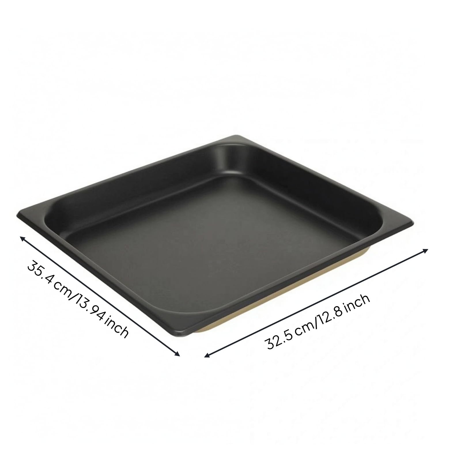 Blech 2/3 Backblech Antihaft Kombidämpfer-Blech Stabil Backblech mit Antihaftbeschichtung für Gastronomen, Bäcker, Großküche, 354x325x40mm, Nicht-Antihaft-Backblech