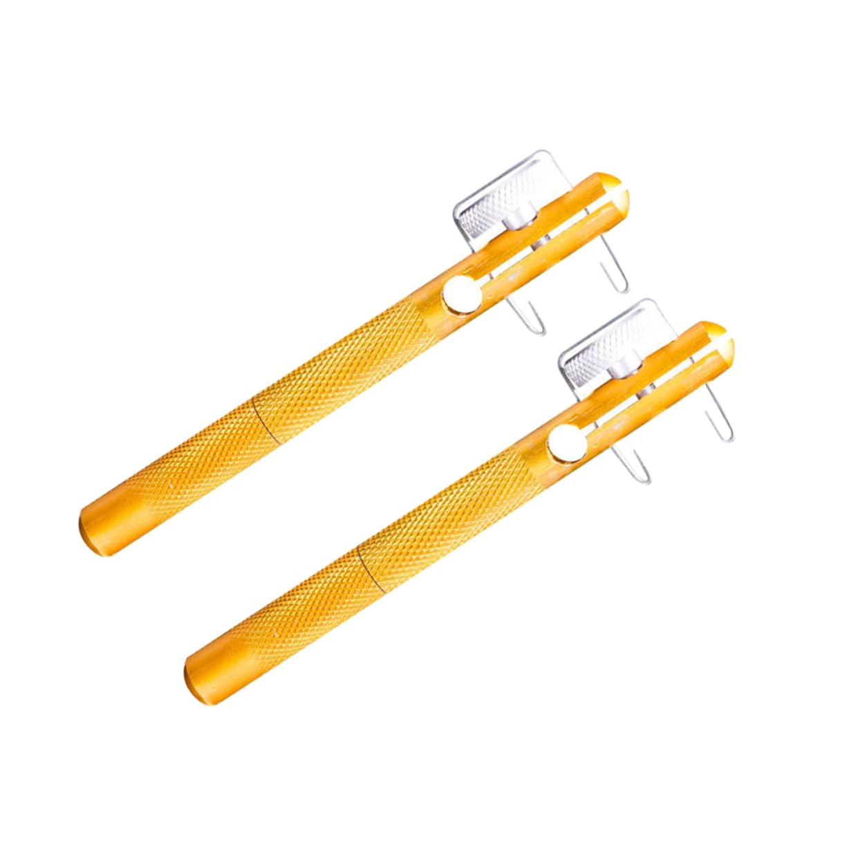 Abaodam 1set Portable Metal Hook Tying Device Fishing Knotter Tool for to Hook Connection Lightweight and Durable for Anglers and Fishing Enthusiasts Golden Finish 2pcs