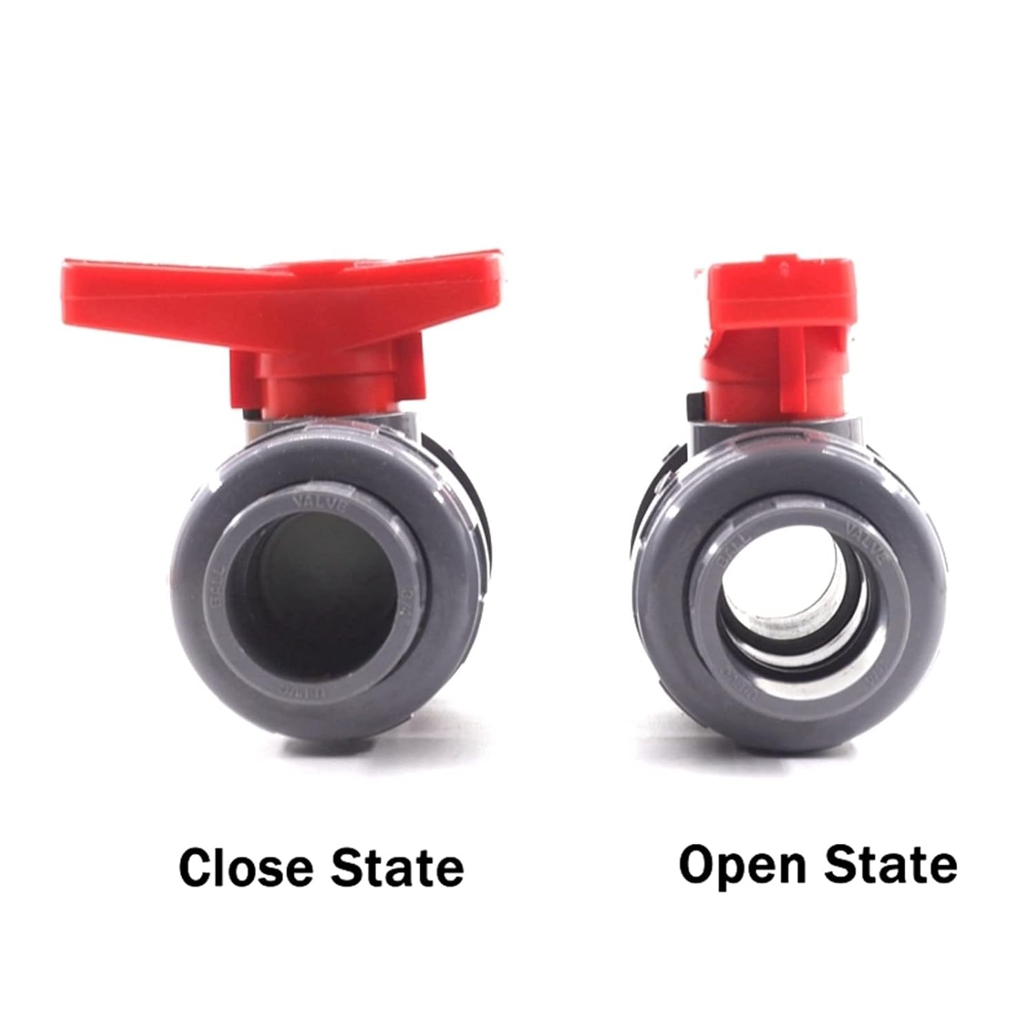 1~5Pc 20~50mm PVC Pipe Ball Valve Garden Irrigation Water Pipe Connector Fittings Aquarium Fish Tank Tube Joint Shut Valve 1Pcs (Color : Inner Dia 50mm, Size : 2pcs)