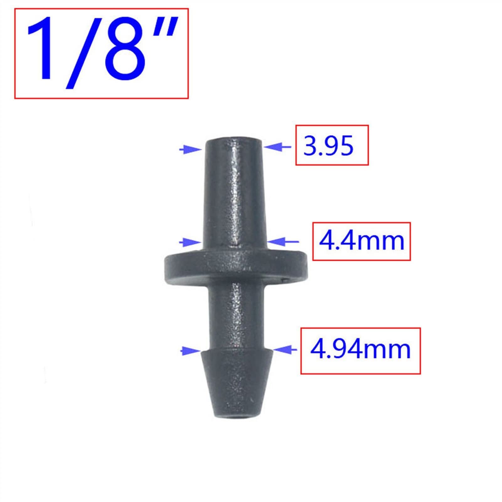 Złącza do węża ogrodowego 1/8 1/4 cala Barb pojedyncza podwójna wtyczka kolankowa końcówka kroplowa złączka do węża 3/5 4/7 mm 200 szt. (kolor: 1I8 1I4)