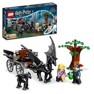 LEGO 76400 Harry Potter Carruaje y Thestrals de Hogwarts, Caballos de Juguete, Set de Construcción con Mini Figuras de La Orden del Fénix