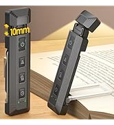 Glocusent Extendable Book Light for Reading in Bed, 5 Enhanced Brightness &amp; 3 Colors with Sleep A...