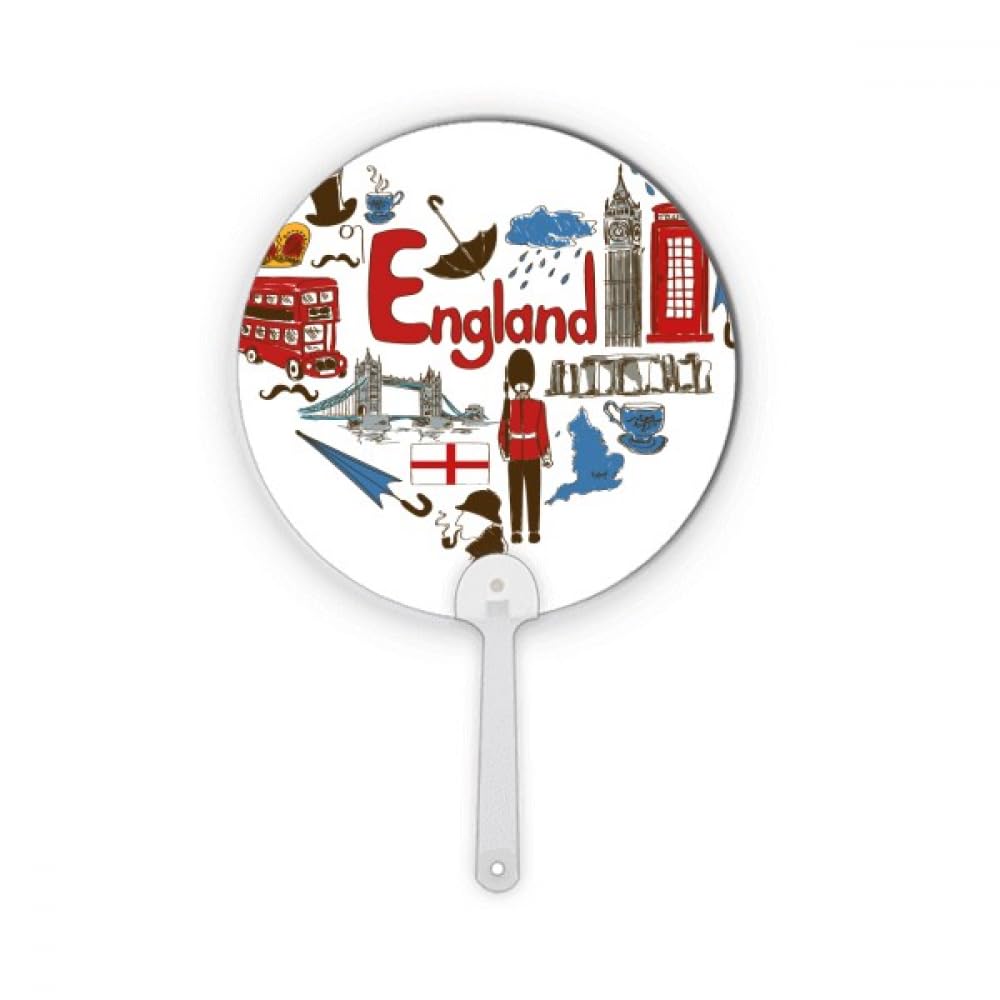 Drapeau national rond UK Angleterre en plastique finition artisanale