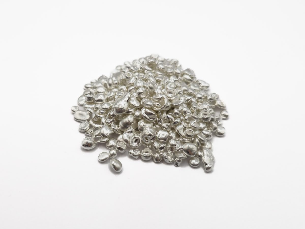 Feinsilber Granulat Ag99,99% 4N reines Silber 1 g-1000 g mit 0,1-4 mm Durchmesser, zum Legieren oder zur Schmuckherstellung, auch als Wertanalage geeignet. (10, Gramm)