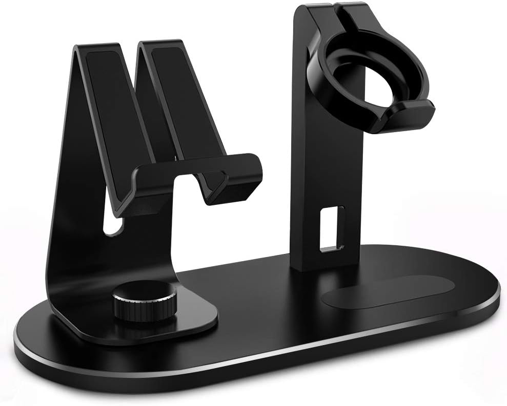 Charging Stand Compatible Samsung Glalaxy Watch Active Charger, NaHai 3 in 1 Charging Stand Dock Holder for Samsung Galaxy Watch Active 40mm SM-R500 Smart Watch (Active: Black Stand)