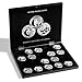 Estuche para 20 monedas de plata Panda en cápsulas, negro