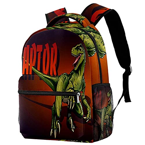 Sac à dos dinosaure pratique avec poches latérales contre le désordre