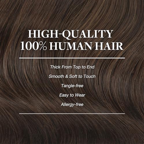 Image of GOO GOO Clip in Hair Extensions Real Human Hair Brown Remy Extensions