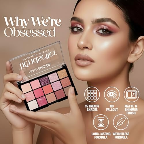 Image of Hilary Rhoda Trendsetter Eyeshadow Palette | Highly Pigmented Shades | Matte & Shimmer Finish | Long-Lasting | All Skin Types | Easily Blendable Eye Makeup Palette - 15g (Rule Breaker - Shade 01)