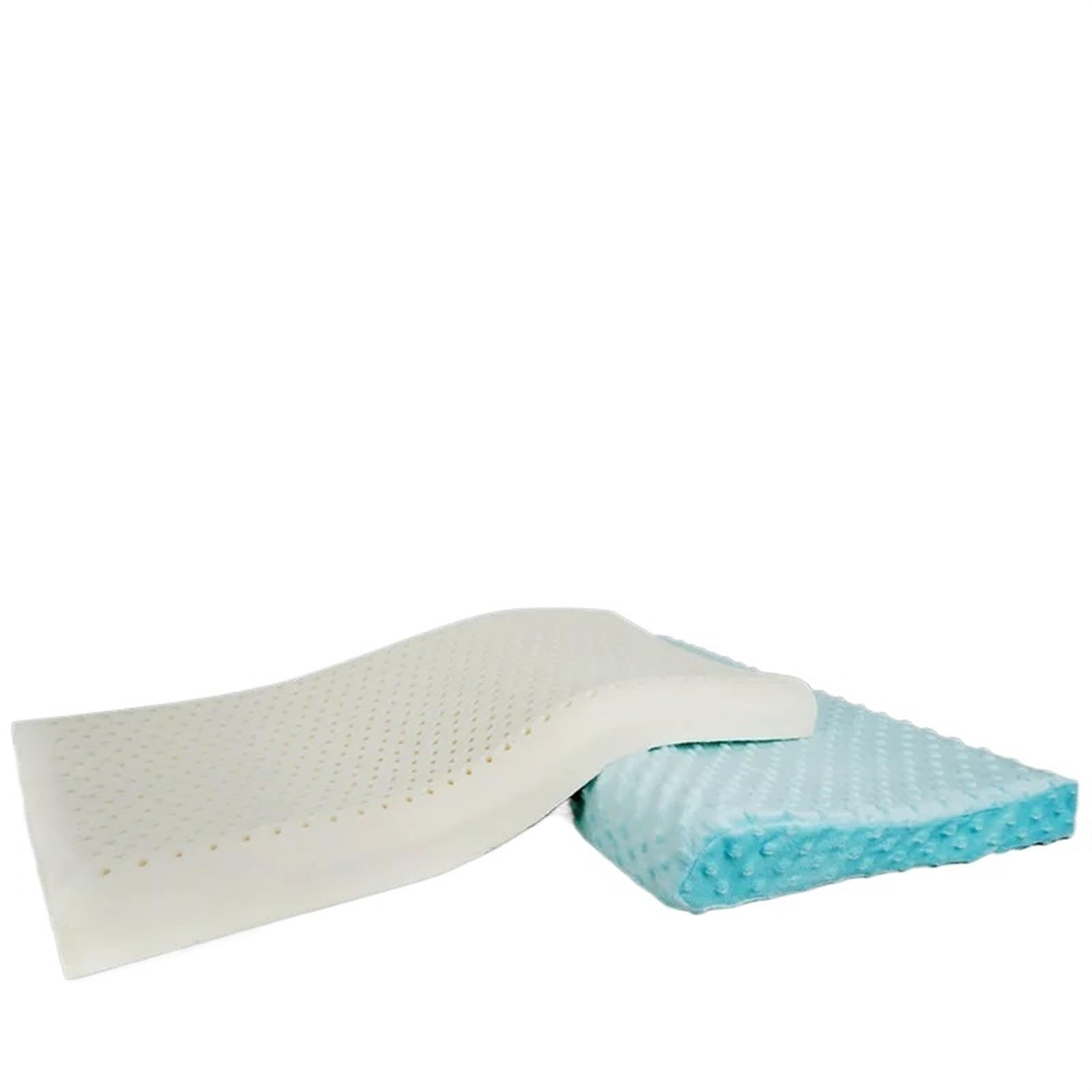 Almohada De Espuma Con Memoria Almohada de espuma viscoelástica, almohada ondulada fina y suave de látex for ayudar a dormir a los adultos, almohada larga y baja ultrafina for proteger la columna cerv