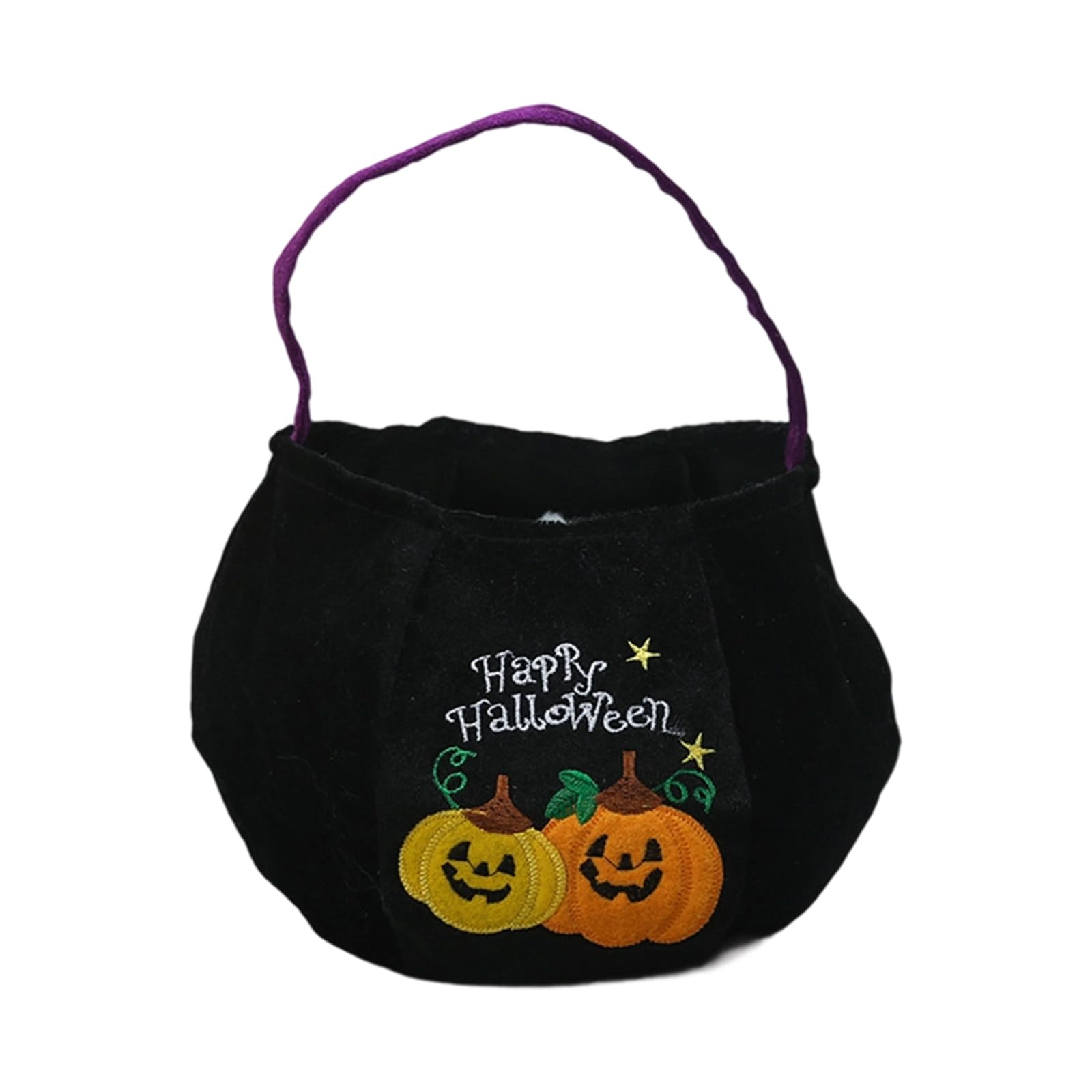 Kalttoy Holiday Season Velvets Candy Bag Oversized Pumpkin Design Seasonal Party Essential Party Accessory for Candy Collection Gatherings Halloween Favor Bags