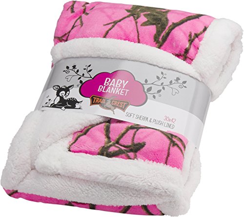 Trailcrest Ultra Soft Sherpa Fleece Camo Throw Blanket | Cozy, Plush Baby Blanket