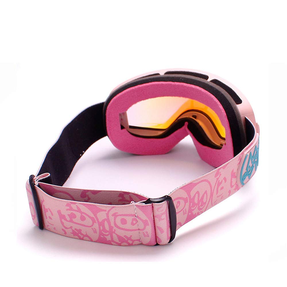 Lunettes de Ski pour Enfants, Lunettes de Ski antibuée à Double Couche sphérique, Lunettes d'escalade sur Neige compatibles avec Les Lunettes de myopie