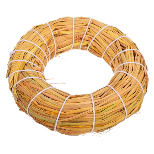 OUNONA Handmade Wreath Ring Natural Straw Wreath Frame 21cm Embryo Base for DIY Craft and Christmas Decor