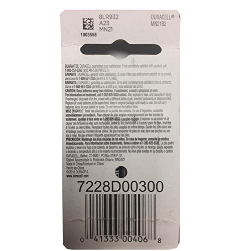 2Pk Duracell Mn21 Alkaline 12V Battery A23 Mn21 23Af 23Ae V23Ga Gp23A L1028 #TOP1