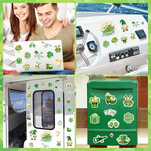 25PCS St. Patrick's Day Cruise Door Magnets Decorations, Waterproof St. Patrick's Day Refrigerator Magnets Lucky Irish Shamrock Magnet Stickers for Saint Patrick Irish Party Decor Supplies #5