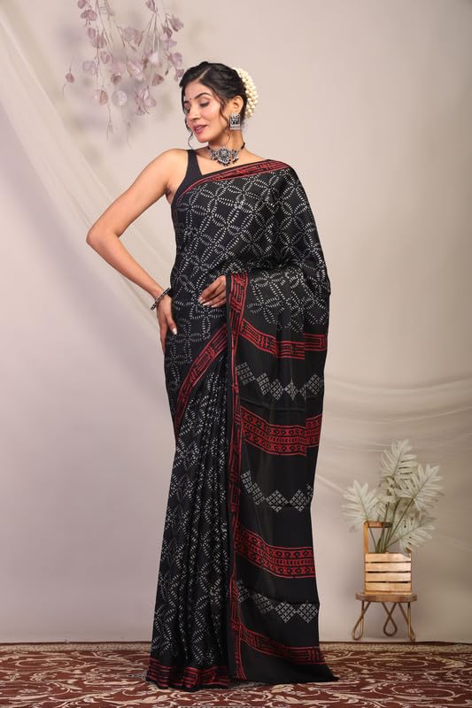 Anuttara black bhagalpuri silk saree – image 4