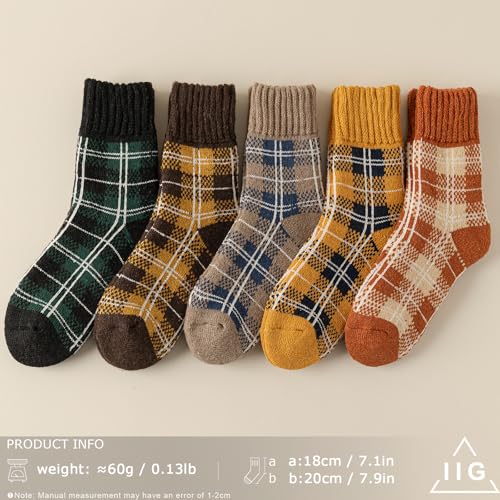Image of IIG 3-5 Pairs Womens Super Thick Warm Winter Crew Socks Cute Fashion Knit Cozy Socks Gifts for Women