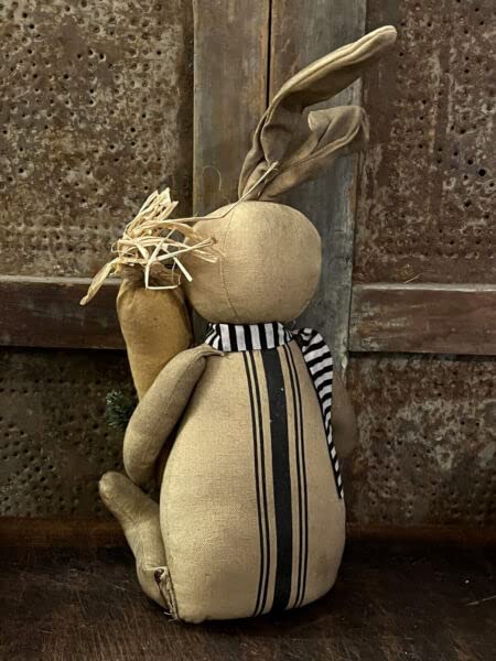 Primitives-Supplies-for-Grubby-Primitive-Rustic-Country-Archie-Bunny-Feed-Sack-Doll-Patriotic-Easter-14-for-Home-Easter-Holiday-Decor Primitives Supplies for Grubby Primitive Rustic Country Archie Bunny Feed Sack Doll Patriotic Easter 14 for Home Easter Holiday Decor