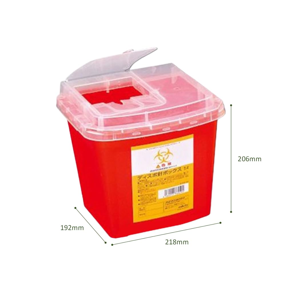 Amazon.co.jp: アズワン ディスポ 針ボックス 赤色 5L 1個 8-7221-43