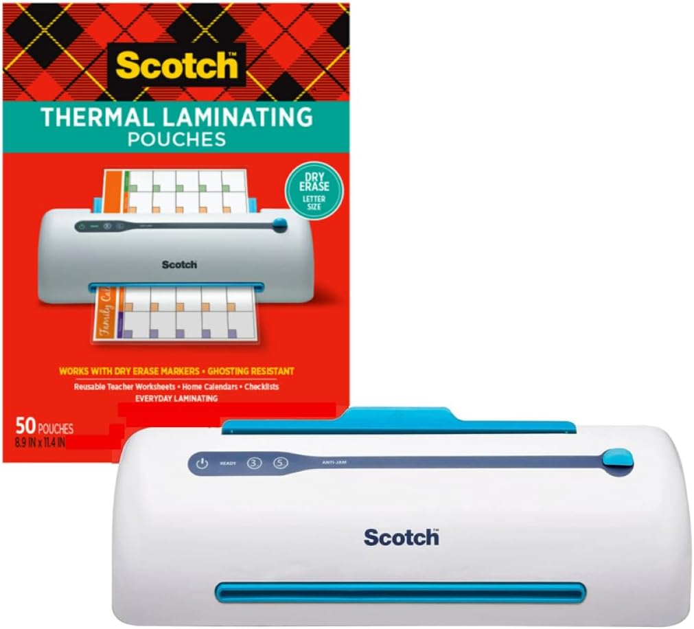 Scotch PRO TL906 Laminator and Scotch Dry Erase Laminating