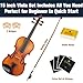 Mendini by Cecilio 15-Inch Solid Wood Violin Set for Beginners - Hand Carved Acoustic Viola Kit - Fiddle Set with Hard Case, Bow, Rosin, Bridge and Extra Strings (Satin Antique)