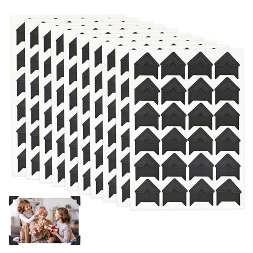 Photo Corners Self Adhesive 240 PCS Self-Adhesive Photo Corners Scrapbooking Photo Mounting Corners Black Photo Mounting Corners for DIY Scrapbook