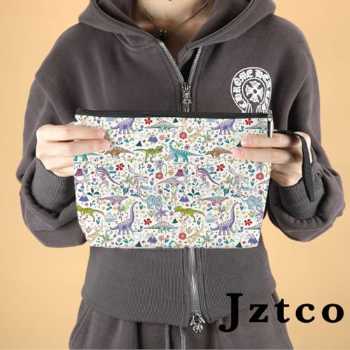 Dinosaur Cosmetic Bag for Women Her Coworker Friends Daughter Student Bestie Colleague Pouches for Organization Portable Waterproof Toiletry Bag Christmas Birthday Gifts Makeup Bag Dinosaur Gifts4