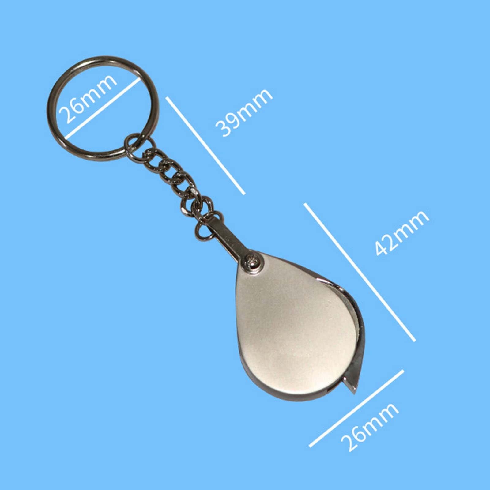 Lente di ingrandimento tascabile 20X regalo in metallo con portachiavi gioielli lenti di ingrandimento lente 22 mm per la lettura di etichette mini lente di ingrandimento per la lettura portachia