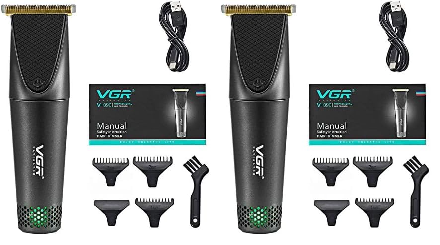 F.Lashes Professional Hair Clippers Cordless Hair Clippers for Men Haircut Kit Rechargeable Low-Noise Household Hair Trimmer for Mens, Kids and Baby (Pack of 2)