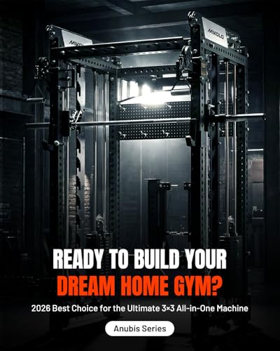 Mikolo Anubis-2.0 Smith Machine with Weight Stack, 3“×3” All-in-One Power Cage with LAT Pulldown & Cable Crossover, 3200LBS Multi-Function Trainer with Aluminum Pulley System for Fitness Home Gym - Image 5