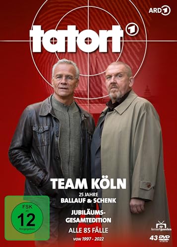 Tatort - Team Köln (Ballauf & Schenk) - 25 Jahre Jubiläums-Gesamtedition (Alle 85 Folgen von 1997-2022) [43 DVDs]