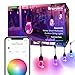 Produktbild Nanoleaf Essentials Matter, LED Lichterkette Außen 15M Erweiterungs-Kit (RGBICW) - Smarte und Mehrfarbige mit 16 Mio. Farben, IP65 Wasserdicht, 20 Dimmbaren Glühbirnen, WLAN, Bluetooth & Matter-fähig