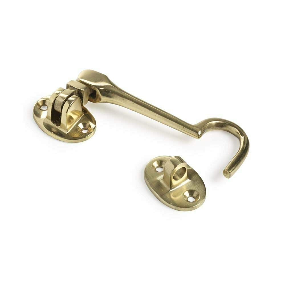 Dzina Brass Silent Cabin Hook & Eye Gate Hook And Eye 150Mm