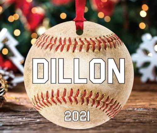 Personalized Sport Ornament, Baseball Year Christmas Ornament, Christmas Tree Ornaments, Personalized Baseball Player Gift, Sport Player Gift Idea
