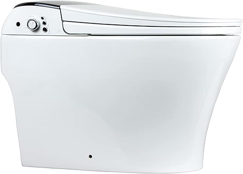 Miniatura 6 de Euroto Inodoro de doble descarga de una pieza con bidé integrado, bidé e inodoro integrados, tapa y asiento de apertura y cierre automático de lujo