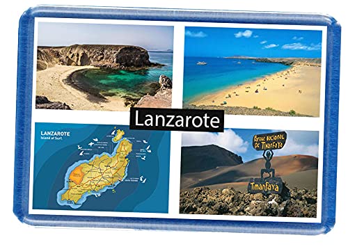 Lanzarote Fridge Magnet - Large Size (7cm x 4.5cm) - Gift Idea - Tourism